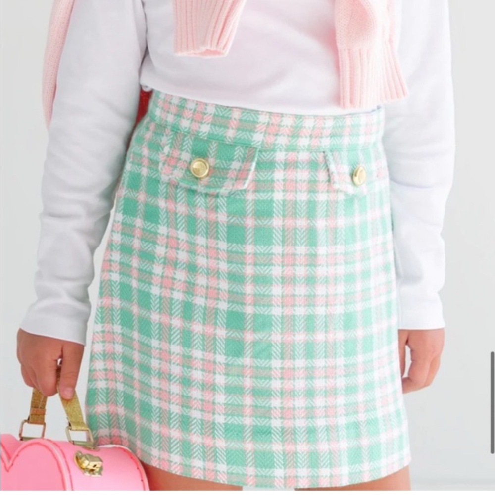 The Beaufort Bonnet Company Perrin Pocket Skirt Putney Plaid Girls Size 12